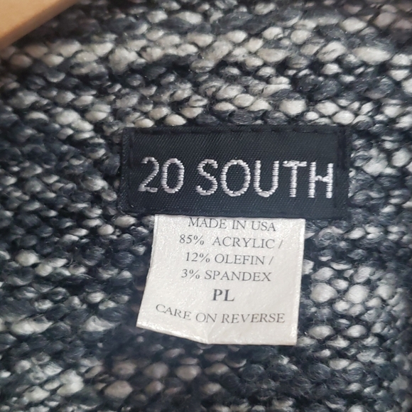 20 South 3 button variegated gray blazer jacket Sixe Large petite - Picture 3 of 5